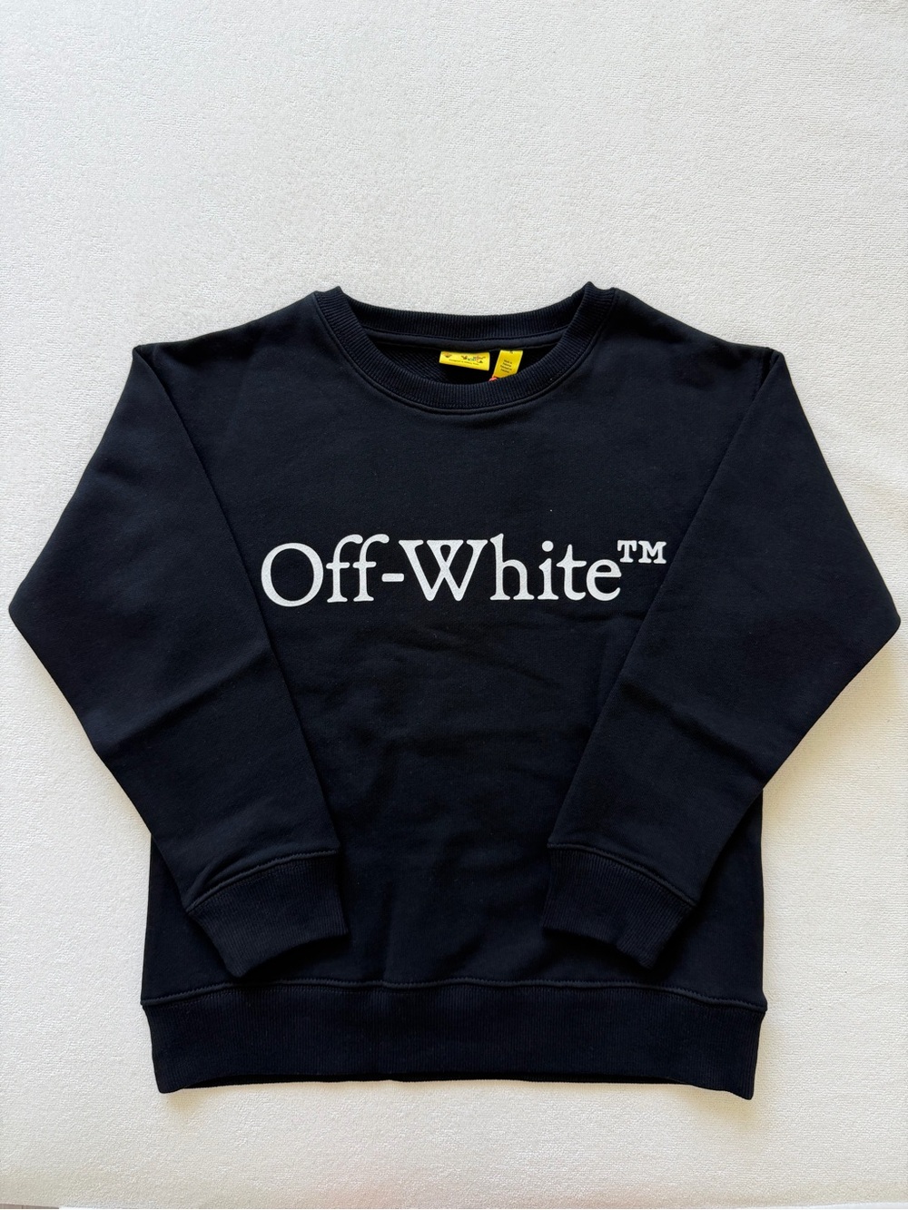 Off-White Kids Logo Sweatshirt Black Size 8Y NWT